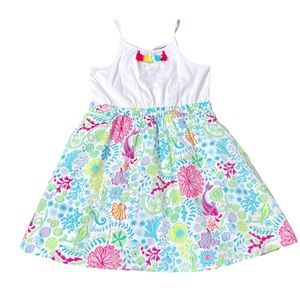 NWT Tommy Bahama Pom Pom Criss Cross back tank top dress